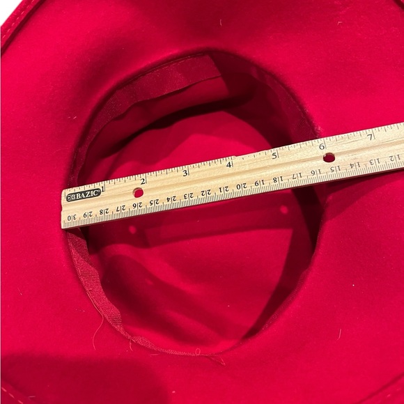 Vintage red wool derby/church hat - Picture 7 of 8